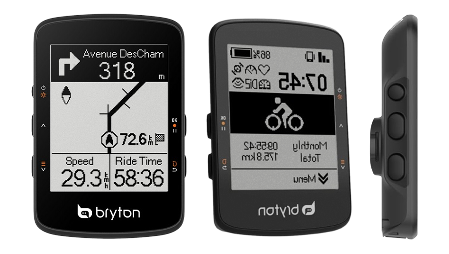 Vue à 90° du Bryton Rider 460