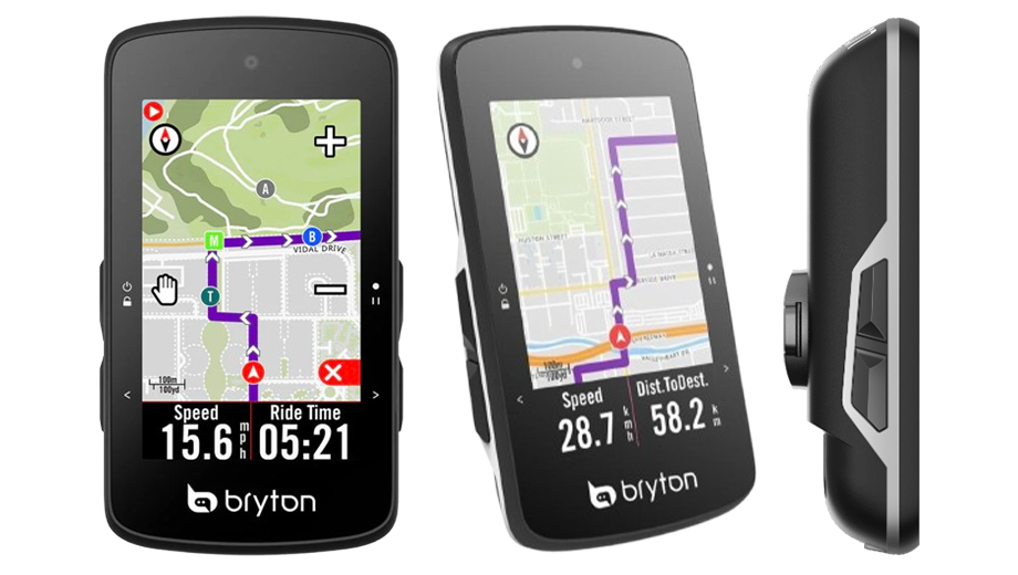 Vue à 90° du Bryton Rider 750 SE
