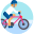 cycliste sur un vélo