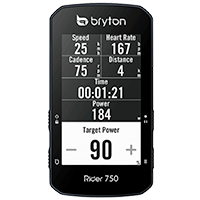 Affichage home-trainers - Bryton Rider 750