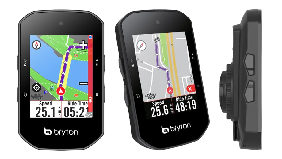 Vue à 90° du Bryton Rider S500