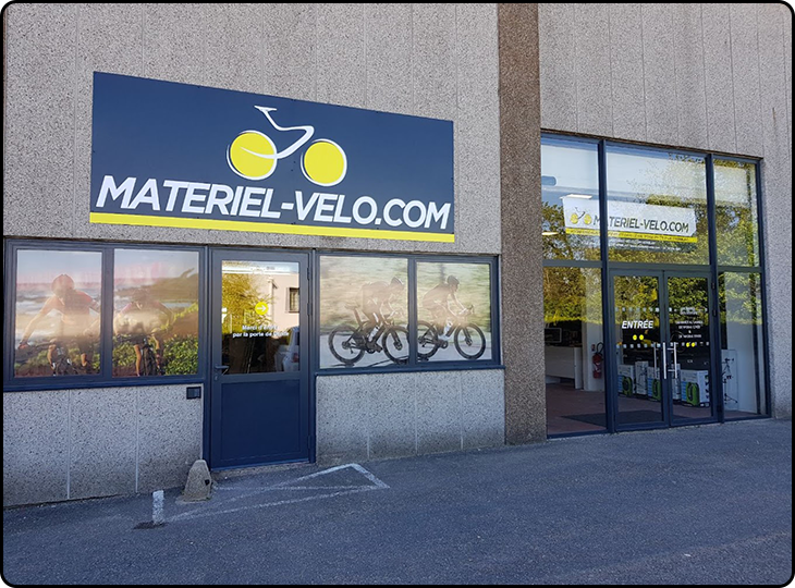 Façade d'un magasin materiel-velo.com