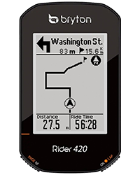 Suivi d'itinéraire sur le compteur Bryton Rider 420