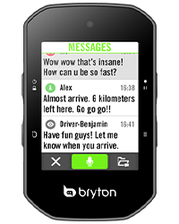 Messages sur le Bryton Rider S500