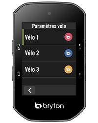 Gestion des profils sur le Bryton Rider S500