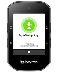 Recherche vocal d'itinéraire sur le Bryton S500 Rider