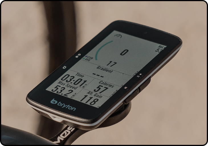 Écran tactile ultra-large MIP du Bryton Rider S800
