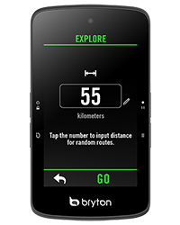 Fonctionnalité 'Explorer' du Bryton Rider S800