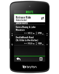 Importation et synchronisation d'itinéraire sur le Bryton Rider S800