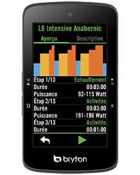 Session d'entrainement importé depuis l'application TrainingPeak