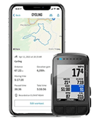 Compte rendu disponible sur l'application Wahoo Elemnt