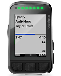 Contrôle de la musique depuis le GPS Wahoo Elemnt Bolt V2