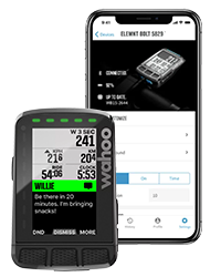Application Wahoo Elemnt connectée au Roam V2