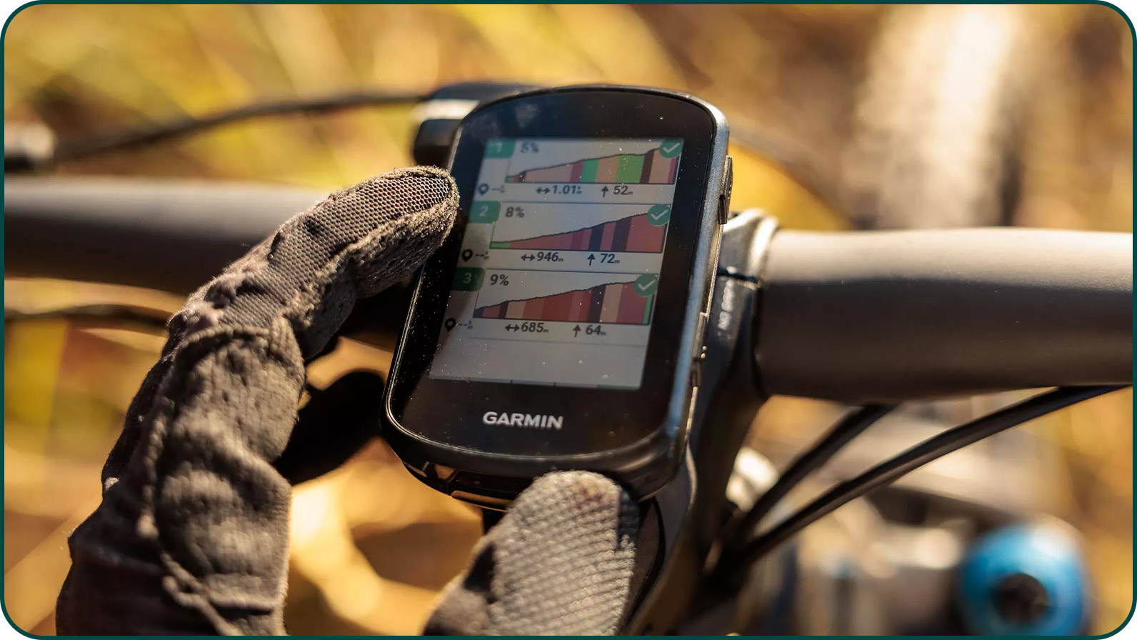 Utilisation du Garmin Edge 840 avec des gants de protection pour VTT