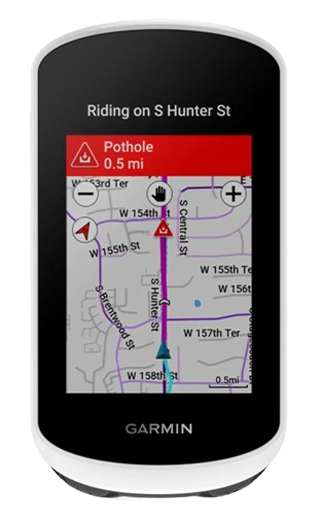 Notification de danger sur le Garmin Edge Explore 2