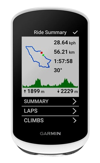 Résumé d'une sortie sur le Garmin Edge Explore 2