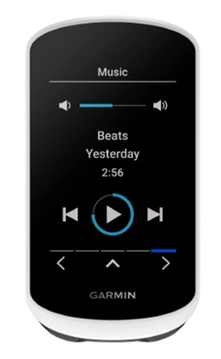 Widget 'Musique' sur le Garmin Edge Explore 2