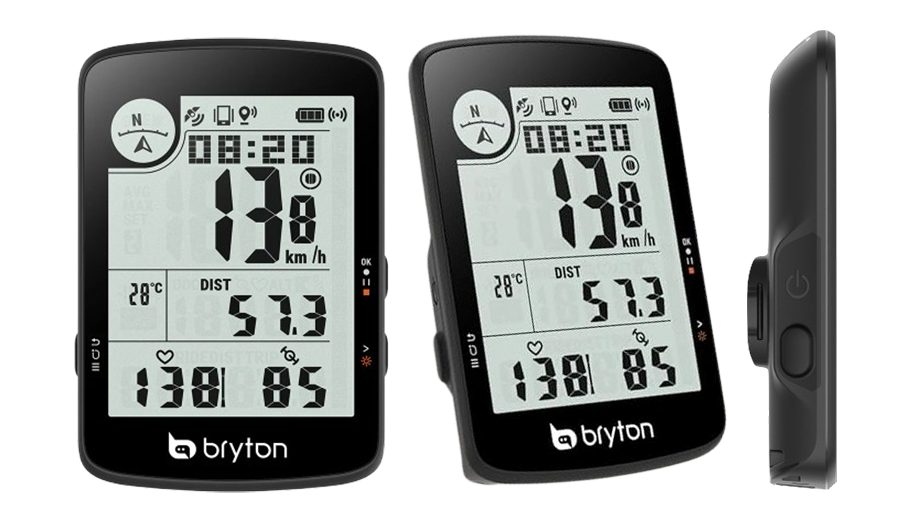 Vue à 90° du Bryton Rider 17