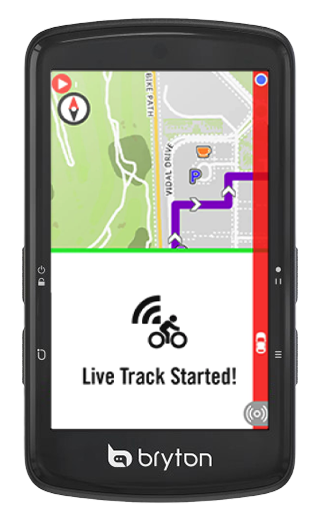 LiveTrack sur le Bryton Rider S810