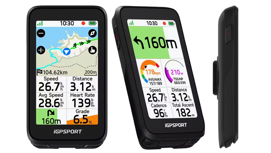 Vue à 90° du iGPSport BiNavi Air