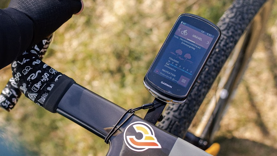Garmin Edge 1050 lors d'une sortie gravel